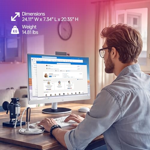Image of cefesfy Customized All-in-One, Created Using HP 27 inch All in One Touch Desktop PC, AMD Ryzen AI 7 350, Copilot+ PC, 32 /64GB DDR5 RAM, 2 /4TB SSD, FHD IPS Display, Wireless KB & Mouse, Windows 11 Home