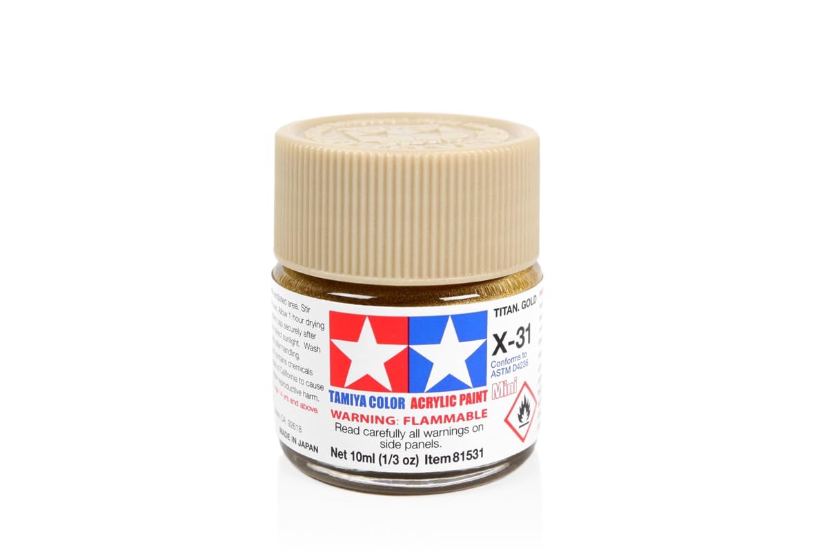 Tamiya Acrylic Mini X-31 Titanium Gold 10ml Paint Bottle