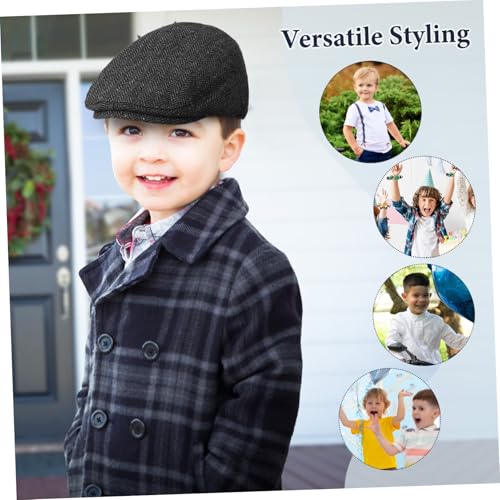 Boy Girl Newsboy Cap for Boys Vintage Style Flat Hat Soft Blend Accessory for Casual and Formal Outfits Multi3