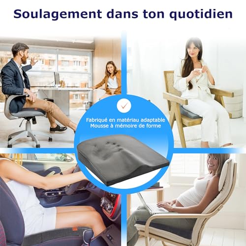 Coussin de chaise soulageant les hanches pour une assise prolongée sans douleur