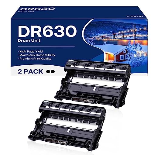 DR630 Drum Unit High Yield Compatible for Brother DR 630 DR-630 Replacement for HL-L2300D HL-L2320D HL-L2340DW HL-L2360DW HL-L2380DW MFC-L2700DW MFC-L2720DW DCP-L2520DW DCP-L2540DW (2 Pack, NOT Toner)