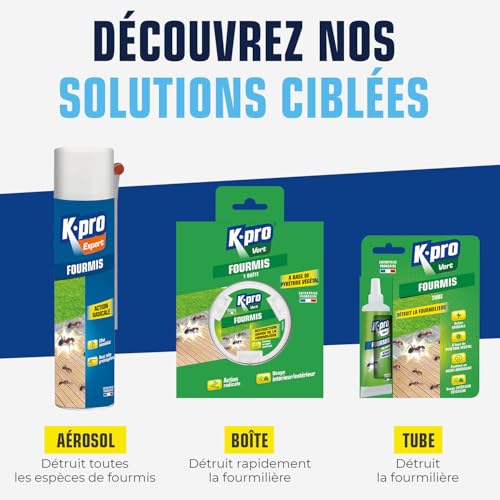 Aérosol anti-fourmis K.PRO 400ml action immédiate intérieur