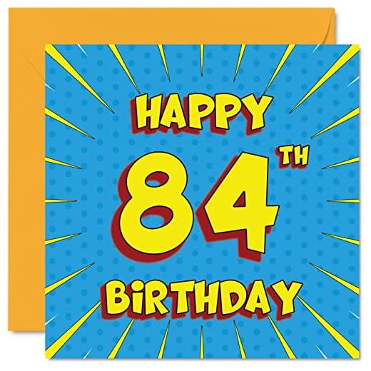 Divertidas tarjetas de cumpleaños 84 para hombres y mujeres, cómics, tarjeta de feliz cumpleaños para abuelo, abuela, niñera, papá, mamá, gran abuelo, tía, tío abuelo, tarjetas de felicitación,