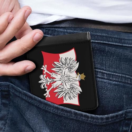 Polish Eagle Flag Mens Bifold Wallet for Women Leather Credit Card Holder Slim Minimalist Wallets4