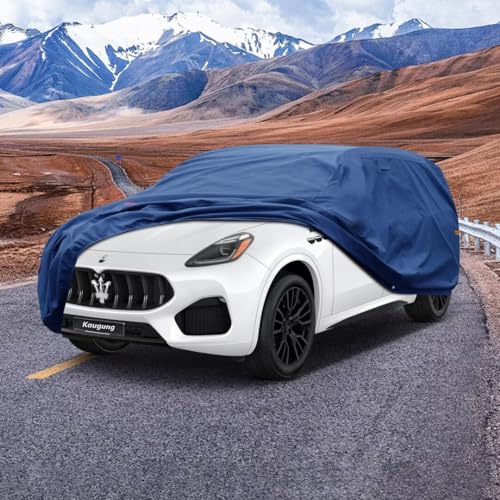 Image of Kaugung Heavy Duty SUV Cover Custom Fit for Maserati Grecale (2022-2025),SUV Car Cover Waterproof All Weather with Anti-Theft Lock,Sun, Rain, Dust & Snow Protection.(USA Warehouse,Within 3-7 Days)