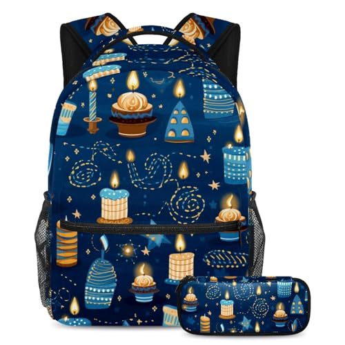 Sac à dos grande capacité Hanoukka pour organiser les fournitures d'ados