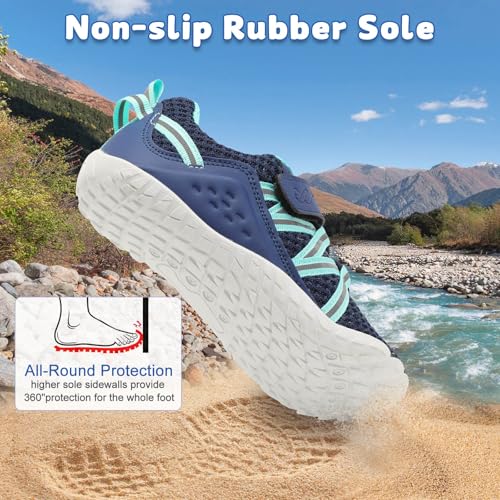 JIASUQI Kids Shoes for Boys and Girls Athletic Hiking Shoes Barefoot Sneakers for Kids3