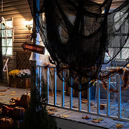 Eqfeast Black Halloween Creepy Cloth 394 X 84 Inch Halloween Decorations Outdoor Indoor Spooky Creepy Cloth With Holes Cheesecloth Gauze Netting For Party Home Wall Decor Scary Haunted House #TOP1