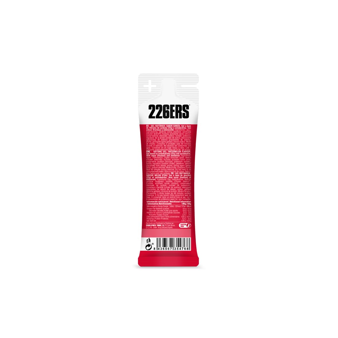 226ERS Isotonic Gel, Gel isotonico sportivo ciclodestrina, anguria, 24 x 68 g