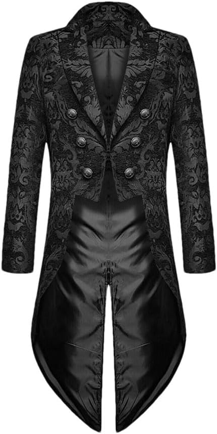 Men's Medieval Tailcoat Steampunk Vintage Jacket Gothic Victorian Frock Coat Costume Men Jacket