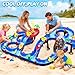 TERRAMUS 2-Tier Kids Watermill Water Table Toys, 124PCS Water Park Playset with Pump, Waterwheel, Summer Outdoor Water Toys Waterways for Backyard,Lawn,Beach,Pool,Gifts for Boys Girls Toddlers 3-5 4-8