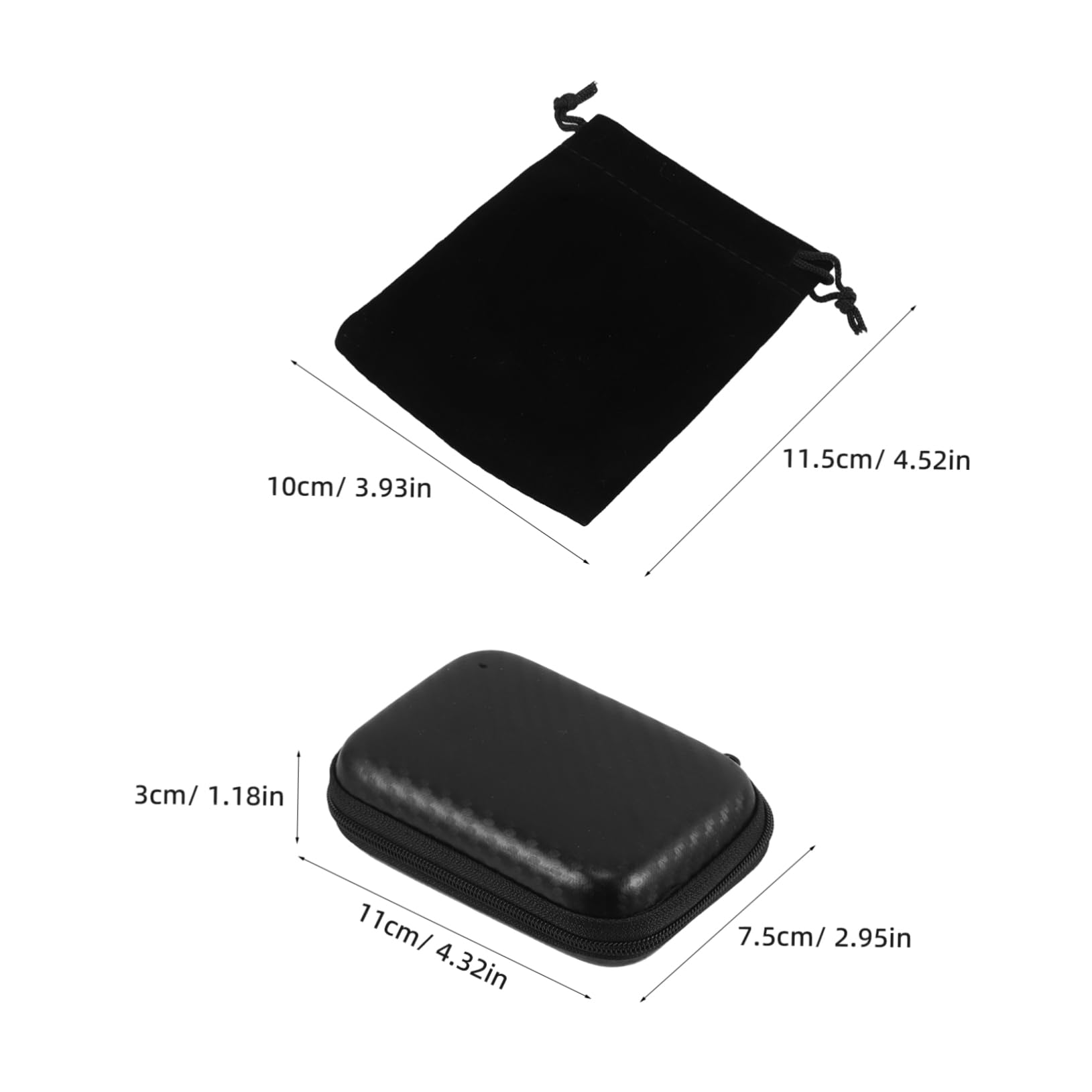 VANZACK 2Pcs Lavalier Microphone Storage Bag and Eva Hard Shell Case for Travel Protects Against Scratches and Wear Compact Design for Professional Use and Speeches