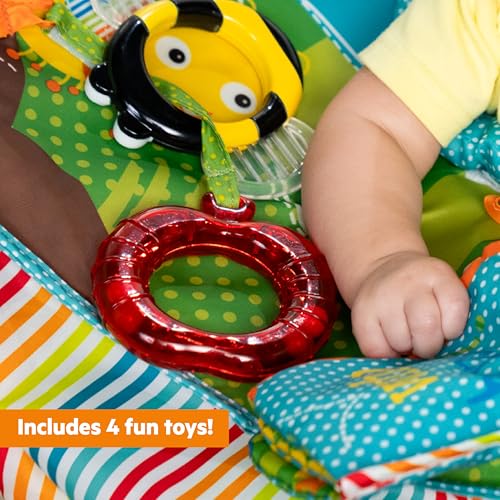 Image of Bright Starts Pop 'N Jump Portable Baby Jumper, Foldable Indoor /Outdoor Baby Jumper with Owl Forest Sensory Activities, Ages 6-12 Months