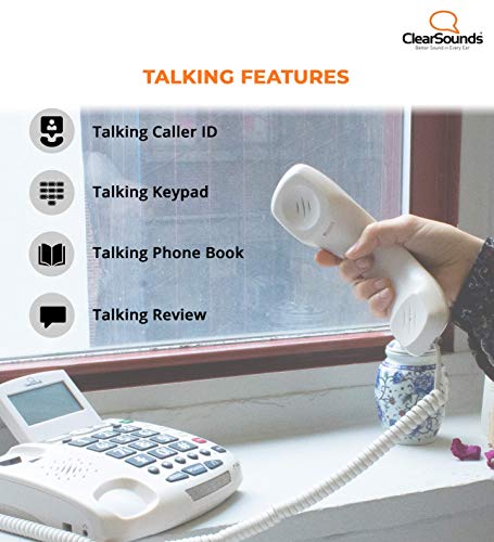 ClearSounds CSC600 UltraClear Amplified Telephone with Medical Emergency Buttons - Up to 50dB Amplification, Hearing Aid Compatible