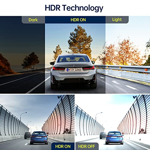 Dual Dash Cam Front and Inside 1080P Dash Camera for Cars IR Night Vision Car Camera for Taxi Accident Lock Parking Monitor 2 Mounting Options 64GB SD Card - Thumbnail 4