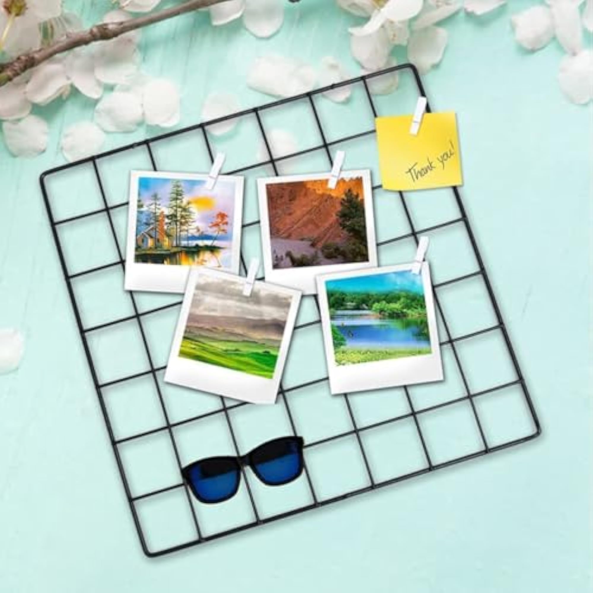 Photo Grid Frame Wall Panel for Photos and Notes