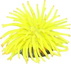 SOMA - Enfeite de Silicone Anemona Short Amarela 6cm