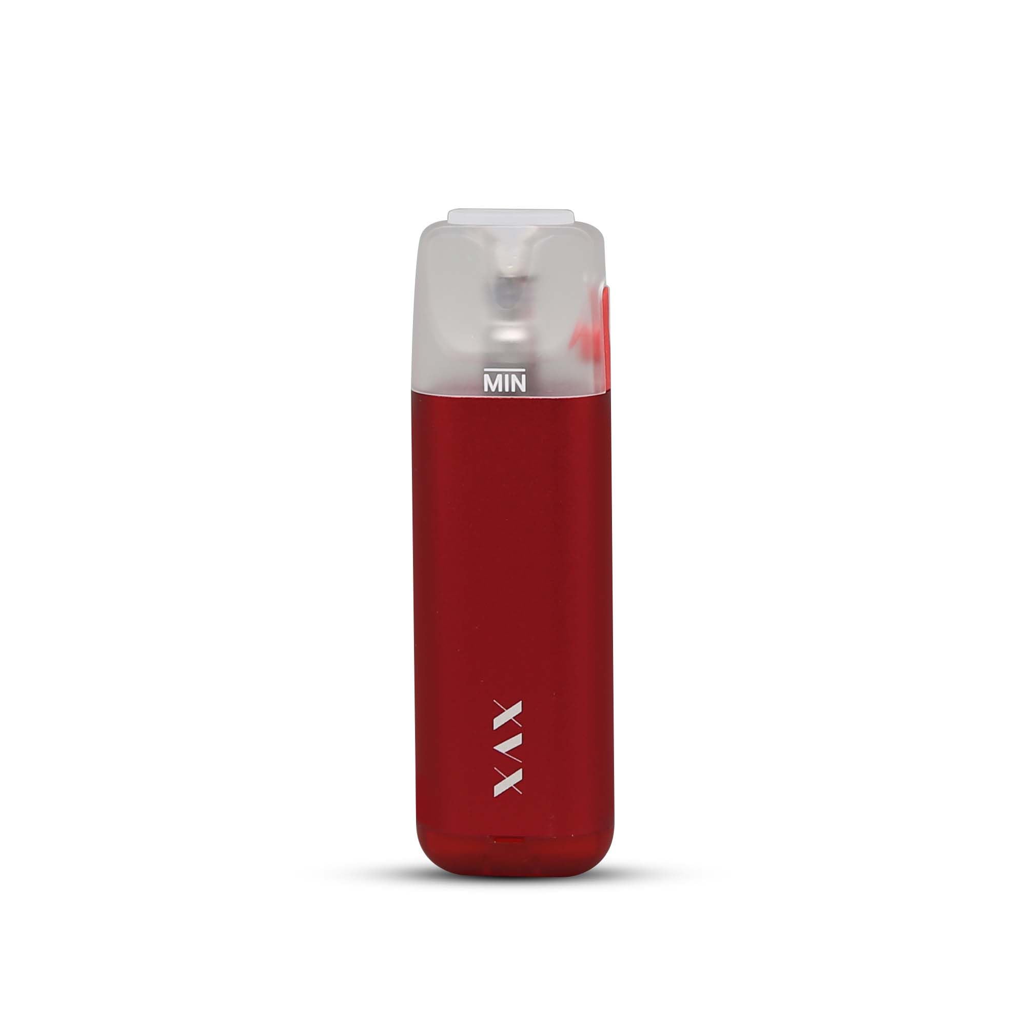 XVX Refillable Rechargeable X VAPE - Rechargeable, Disposable Vape Starter Kit, Mesh Coil of 1.2Ω, 400mAh Battery Easy Refill with E Liquids Includes Feature of Lightning with Every Puff (Colour Red)