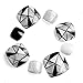 Produktbild LIARTY 24 Stück Zehennägel Geeignet Sommer Falsche Zehennägel Set Schwarz Weiß Silber Geometrie Glitzer für Fullcover Künstliche Toe Nail Tips für Damen und Frauen