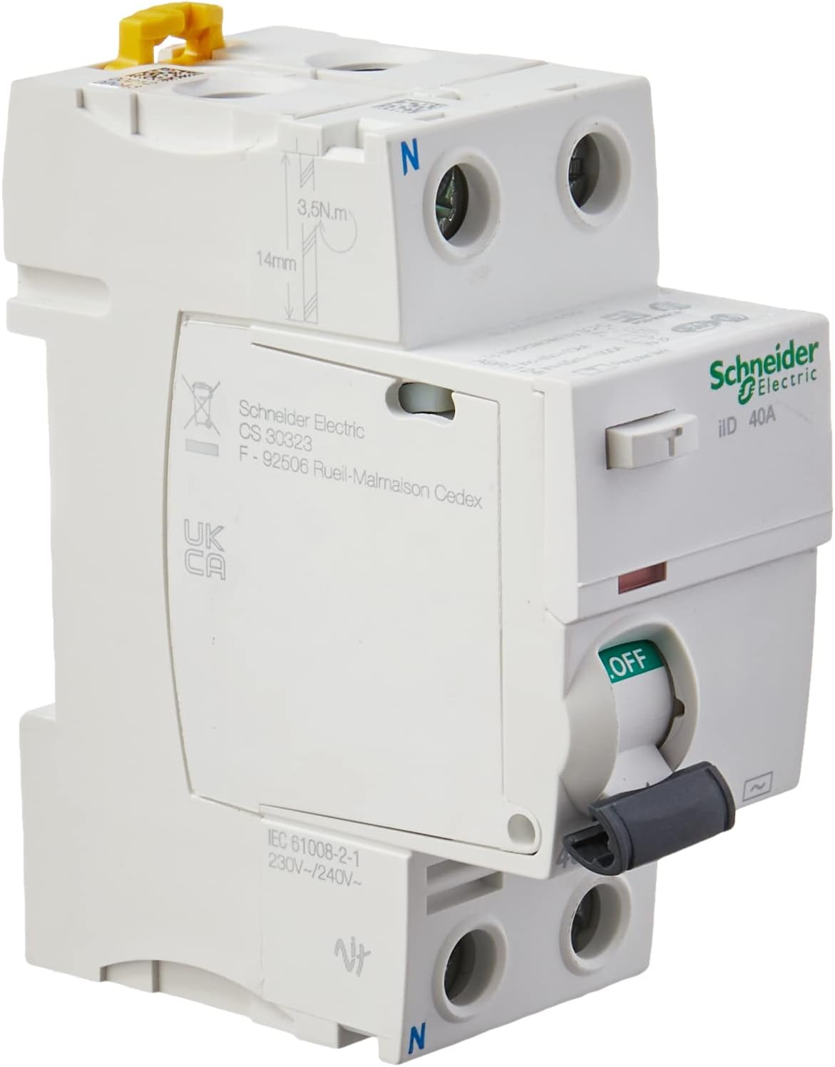 Acti 9 iID - RCCB - 2P - 40A - 30mA - type AC, A9R71240