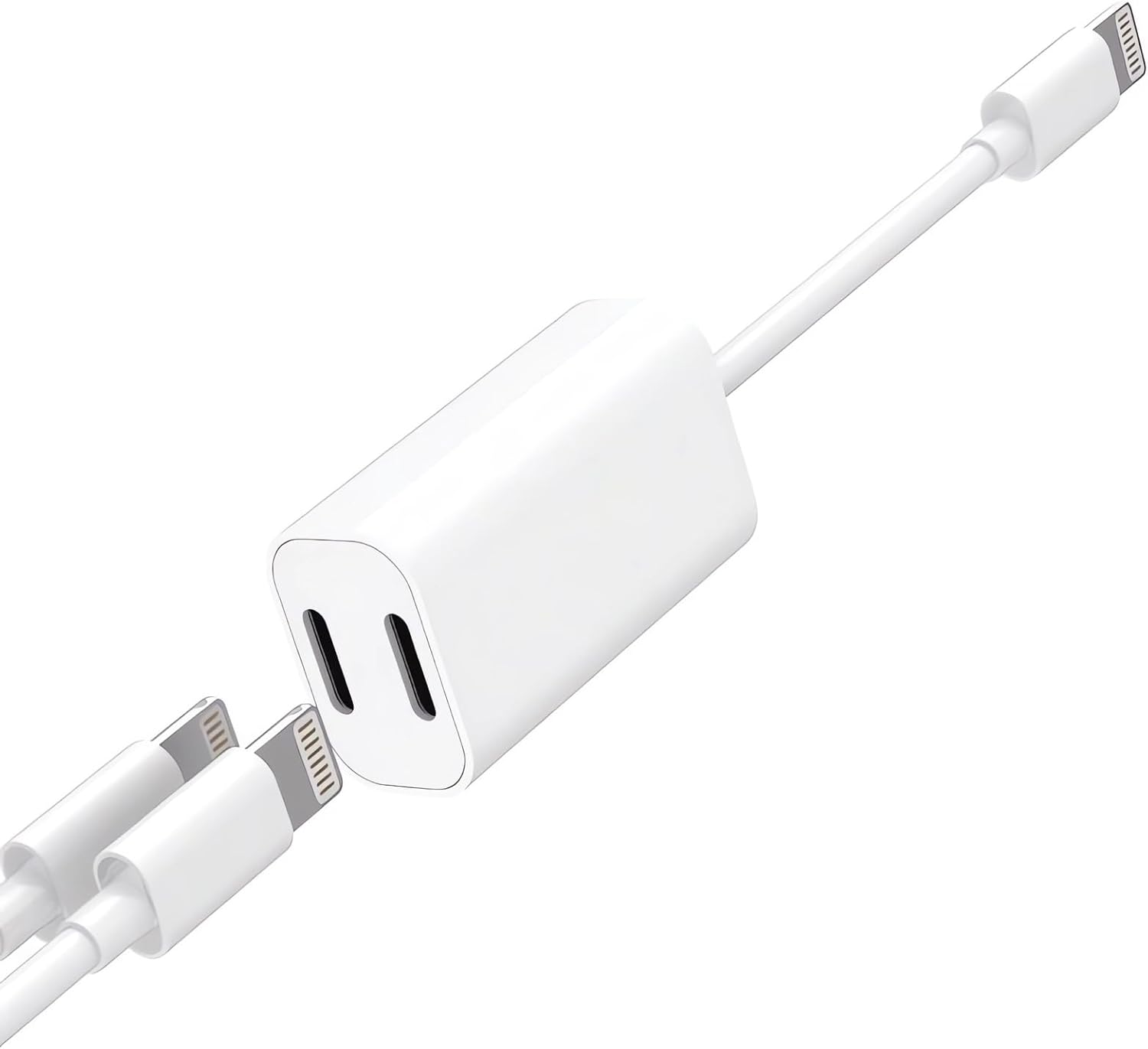 [Apple MFi Certified] iPhone Adapter, Headphone Adapter for iPhone, Dual Lightning