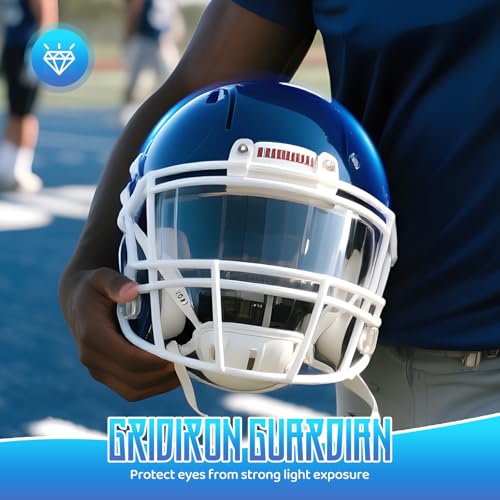 Image of Football Helmet Visor for Helmets, Impact-Resistant Eye Protection for Youth & Adult Football Players