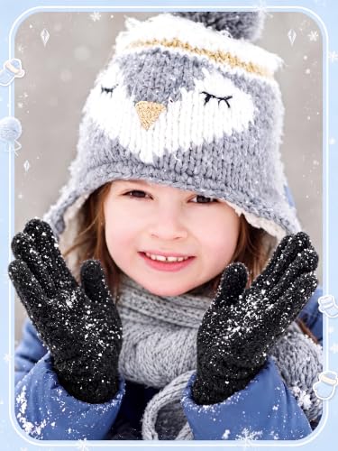 Image of EBOOT 3 Pairs Winter Kids Gloves Warm