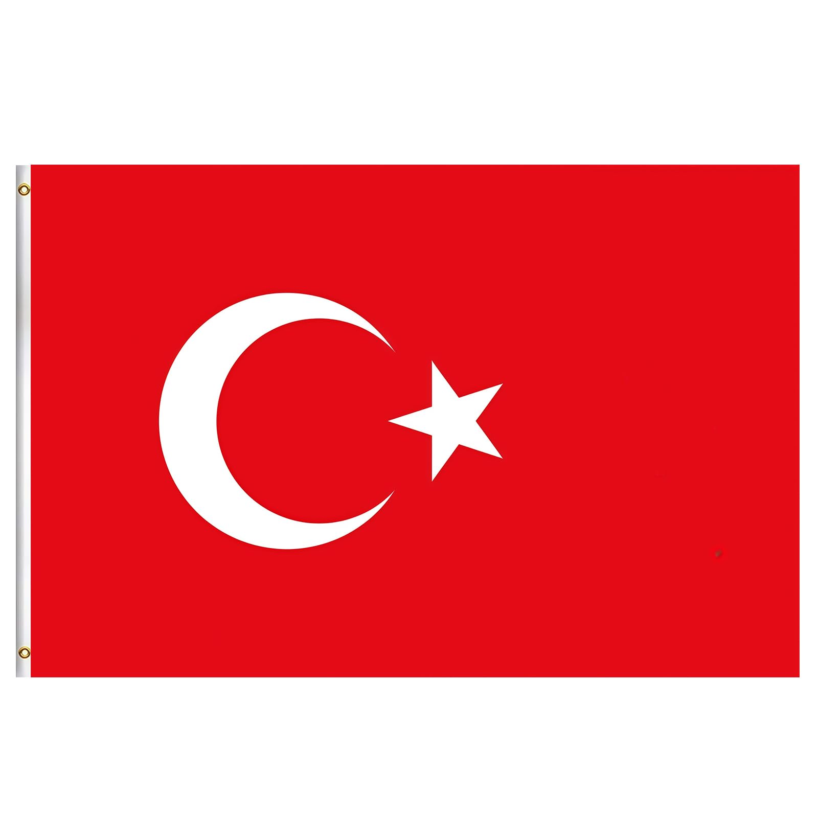 Turkey Flag 5ft x 3ft for World Cup 2026, Large Turkish Flag with Metal Eyelets, Polyester Supporter Flag for World Cup Football Bar Club Garden Street Indoor Outdoor Party Decorations