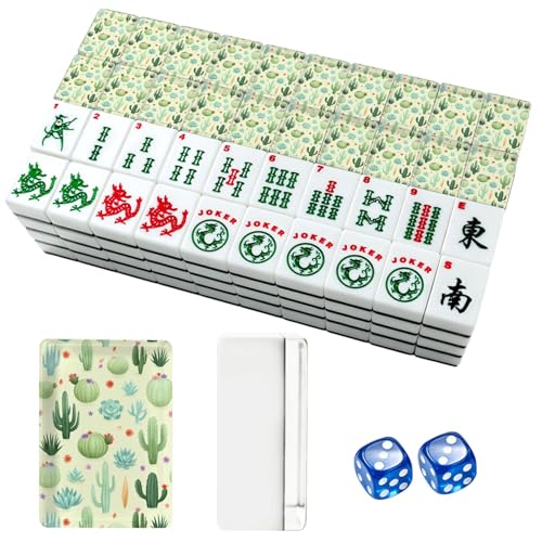 Set American Mahjong con 166 fichas acrílicas grandes 3.6 cm miniatura 1