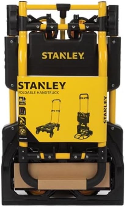 STANLEY FT585 Folding Hand Truck in its compact, folded state.