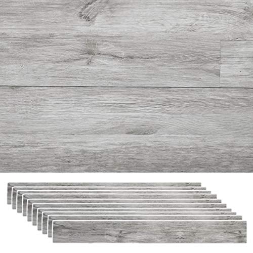 住まいスタイル SOLIDECO 壁に貼れる天然木パネル 10枚組 (約1.5m2) オークホワイトグレー SLDCPR-10P-006GRY(SST) 壁面 壁紙 ウッド 木 シール DIY