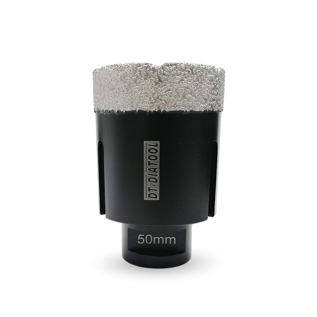 Dt-Diatool Women's Black Diamond Drill Bit 50Mm Hole Saw For Dry Drilling Tile Porcelain Marble Ceramic Granite 75Mm Length