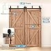 ZEKOO 5.5FT Double Track Bypass Sliding Barn Door Hardware Kit for 2 Doors, Bypass Barn Door Track Kit, Low Ceiling, Easy Install, Fit 33