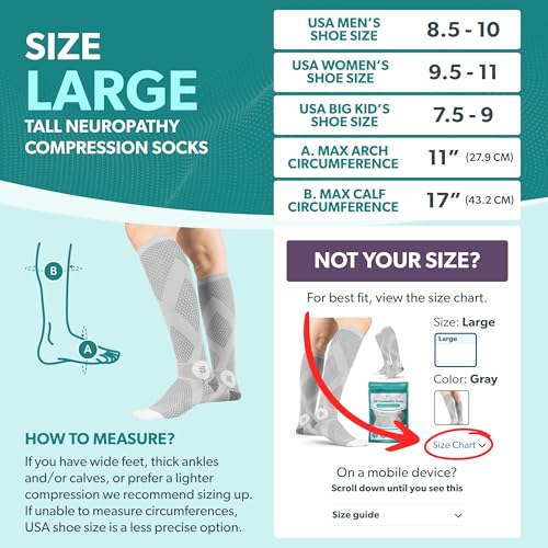 Image of BraceAbility Knee High Compression Socks 20-30 mmHg - Support Stockings for Women, Men, Circulation, Running, Flying, Post Surgery, Varicose Veins, Diabetic Foot Pain - 1 Pair Closed Toe (L - Gray)