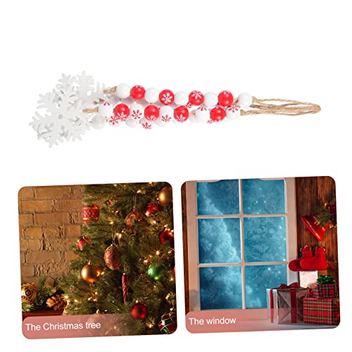Guirnalda de perlas de madera Cabilock 8 piezas, decoración colgante árbol de Navidad rústico hogar 8