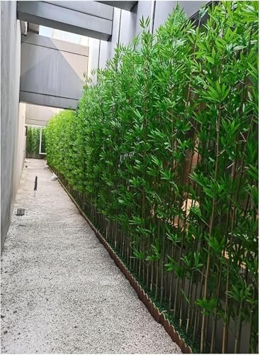 SAFWELAU Pantalla de plástico Bambu planta Árbol de bambú artificial de la simulación del patio del porche, Planta de seda sintética. Adornos de paisajismo para el hogar, jardín al aire libre, terraza