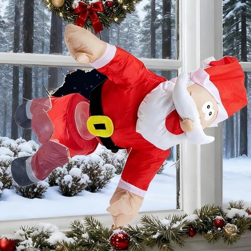 Animierte Fensterdeko Weihnachten, Lustige Krachende Weihnachtsmann...