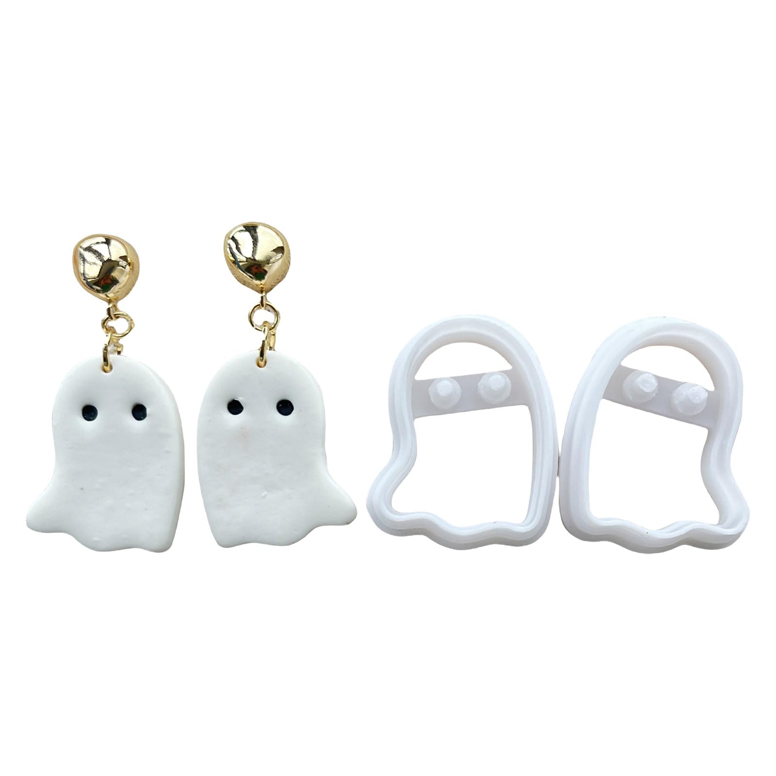 yanwuwa Halloween Themed Clay Cutter for Clay Earrings Making, Halloween Earring Cutter Set Earring Molds Crafting
