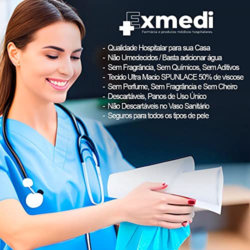 Lenços ou Toalhas para banho e limpeza corporal 50 Unidades