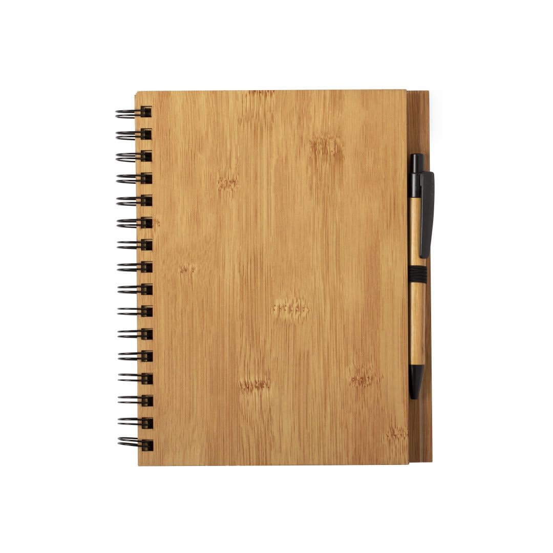 Taccuino Agenda e Penna Personalizzate a Sfera Legno Bambu' con Incisione Nome Regalo Laurea Comunione Compleanno con Scatola Bomboniera per Cerimonia Regalo Maestra Natale