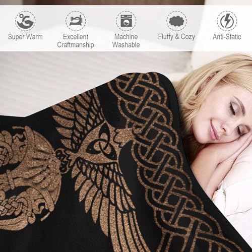 Manta vikinga mitológica de regalo original para cama y sofá 6