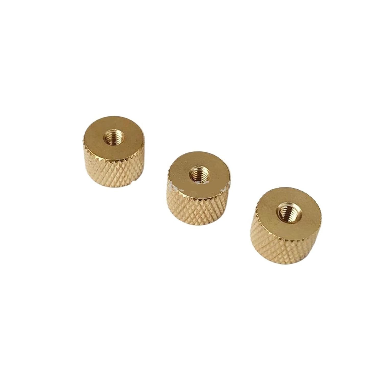 25pcs Brass Copper Cylindrical Adjusting Knurled Thumb Nut Pinapple Pattern Thumbnut for Air Water Cooling Fan PC Case Model DIY(M3)