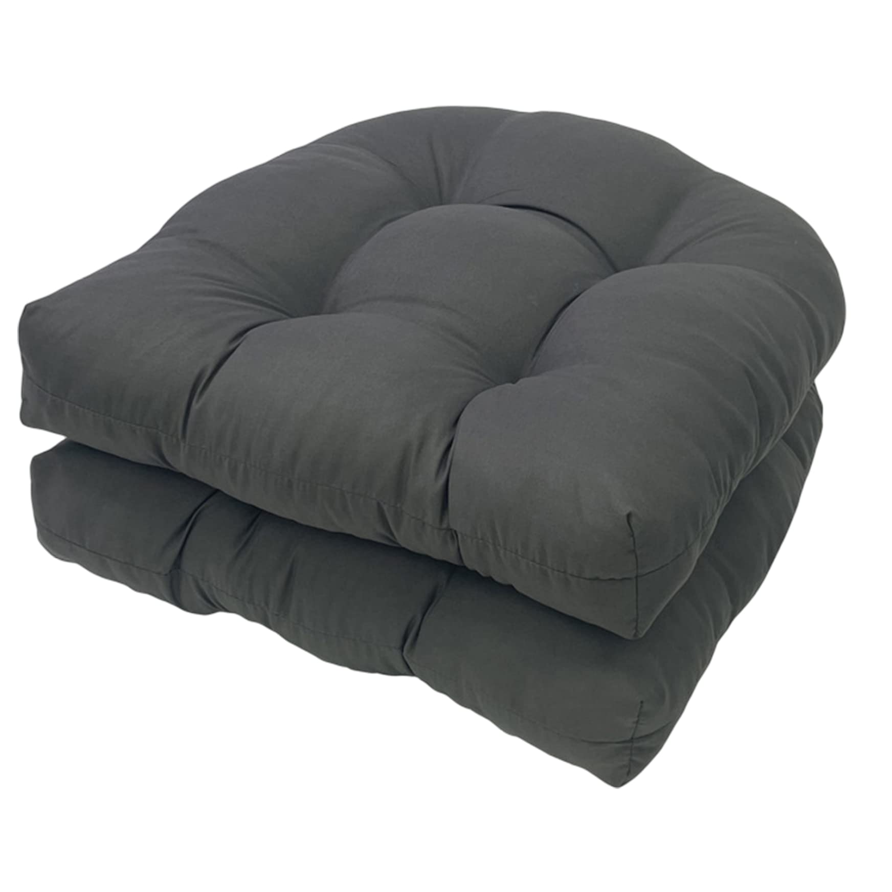 Coussin de siège extérieur Gcroet en tissu résistant pour chaise en osier gris