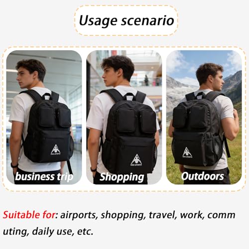 Mochila Casual para Laptop 18 Pulgadas Unisex Negra miniatura 6