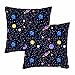 Galaxy Space Planets poszewki na poduszki kosmos konstelacje gwiaździste gwiazdy niebo miękkie poszewki na poduszki poszewka na poduszkę na kanapę do sypialni 45 x 45 cm, zestaw 2