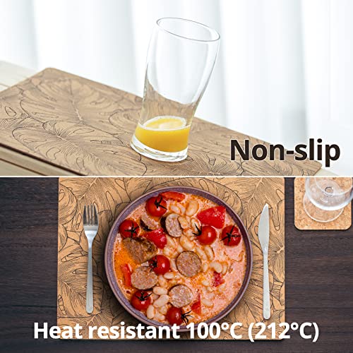 Set di 6 tovagliette lavabili in sughero