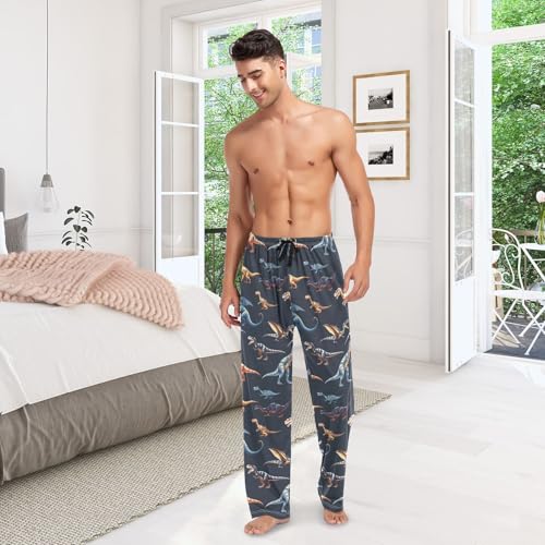 Dinosaurs Black Men's Pajama Pants for Men Lounge Pants Pajama Bottoms Soft Long Sleep Pant Lightweight3