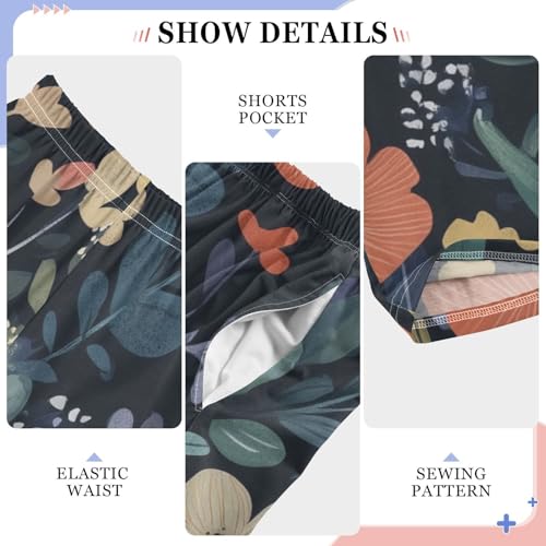 Gnome Spring Flowers Boys Long Pants Soft Trousers Elastic Waist Kids Lounge Bottoms with Pockets S-XL4