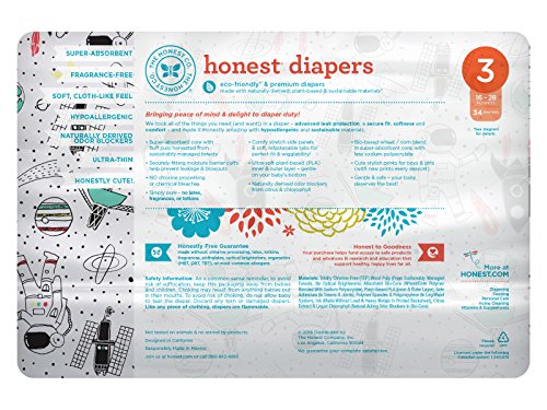 Honest Baby Diapers, Space Travel, Size 3 (136 Count) #TOP2