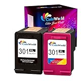 toner hp 301 carrefour Contenido: el paquete combinado de ColoWorld 301 XL contiene 1 cartucho de tinta negra y 1 multicolor.